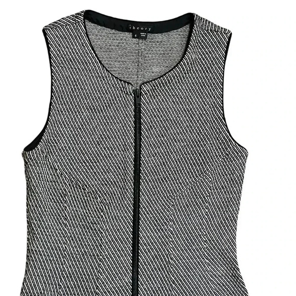 Theory Bonbi Wool Blend Knit Sleeveless Fit Flare Skater Dress Size 4 - Picture 2 of 7